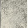 6' Gray And Ivory Abstract Runner Rug