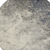 4' Gray And Ivory Abstract Round Rug