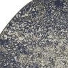 5' Gray And Ivory Abstract Round Rug
