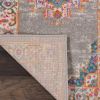 4' X 6' Gray And Gold Medallion Distressed Area Rug