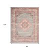 8' X 10' Gray And Gold Medallion Distressed Area Rug
