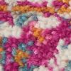 8' X 10' Ivory And Fuchsia Oriental Distressed Area Rug