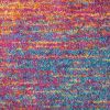 10' Blue And Orange Abstract Runner Rug