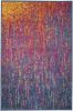 2' X 3' Blue And Orange Abstract Area Rug