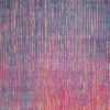 7' X 10' Blue And Orange Abstract Area Rug