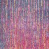 7' X 10' Blue And Orange Abstract Area Rug