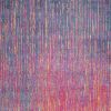 7' X 10' Blue And Orange Abstract Area Rug