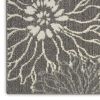 6' Blue And Gray Floral Runner Rug