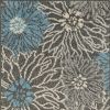 8' Blue And Gray Floral Runner Rug