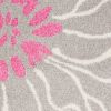2' X 3' Gray And Pink Floral Area Rug