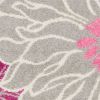 4' X 6' Gray And Pink Floral Area Rug