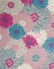8' X 10' Gray And Pink Floral Area Rug