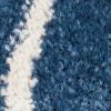 6' Blue And Gold Floral Runner Rug