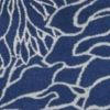 7' X 10' Blue And Ivory Floral Area Rug