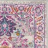 2' X 3' Light Gray And Pink Medallion Area Rug
