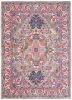 5' X 7' Light Gray And Pink Medallion Area Rug