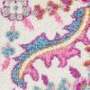 8' X 10' Light Gray And Pink Medallion Area Rug