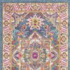 2' X 3' Teal And Ivory Medallion Distressed Area Rug