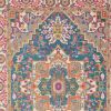 4' X 6' Teal And Ivory Medallion Distressed Area Rug