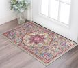 2' X 3' Gray And Ivory Medallion Area Rug