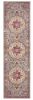 6' Gray And Ivory Medallion Runner Rug