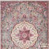 5' X 7' Gray And Ivory Medallion Area Rug