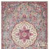 7' X 10' Gray And Ivory Medallion Area Rug