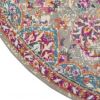 8' Gray And Ivory Medallion Round Rug