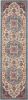 8' Ivory And Blue Medallion Runner Rug