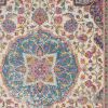 5' X 7' Ivory And Blue Medallion Area Rug