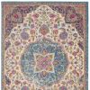 7' X 10' Ivory And Blue Medallion Area Rug