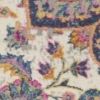 7' X 10' Ivory And Blue Medallion Area Rug