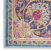 8' X 10' Ivory And Blue Medallion Area Rug