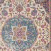 8' X 10' Ivory And Blue Medallion Area Rug
