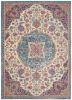 8' X 10' Ivory And Blue Medallion Area Rug