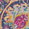 8' X 10' Ivory And Blue Medallion Area Rug