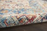 2' X 3' Ivory And Blue Oriental Distressed Area Rug