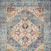 8' X 10' Ivory And Blue Oriental Distressed Area Rug