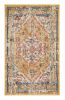 2' X 3' Yellow And Ivory Medallion Area Rug