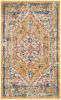2' X 3' Yellow And Ivory Medallion Area Rug