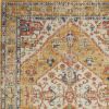 4' X 6' Yellow And Ivory Medallion Area Rug