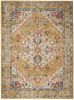 4' X 6' Yellow And Ivory Medallion Area Rug