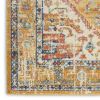 5' X 7' Yellow And Ivory Floral Medallion Area Rug