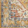 5' X 7' Yellow And Ivory Floral Medallion Area Rug