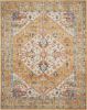 8' X 10' Yellow And Ivory Medallion Area Rug