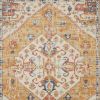 8' X 10' Yellow And Ivory Medallion Area Rug