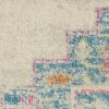 2' X 3' Gray And Ivory Medallion Distressed Area Rug