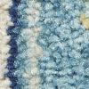 6' Ivory And Blue Oriental Distressed Runner Rug