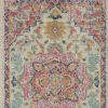 2' X 3' Pink And Ivory Southwestern Distressed Area Rug