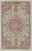 2' X 3' Pink And Ivory Southwestern Distressed Area Rug